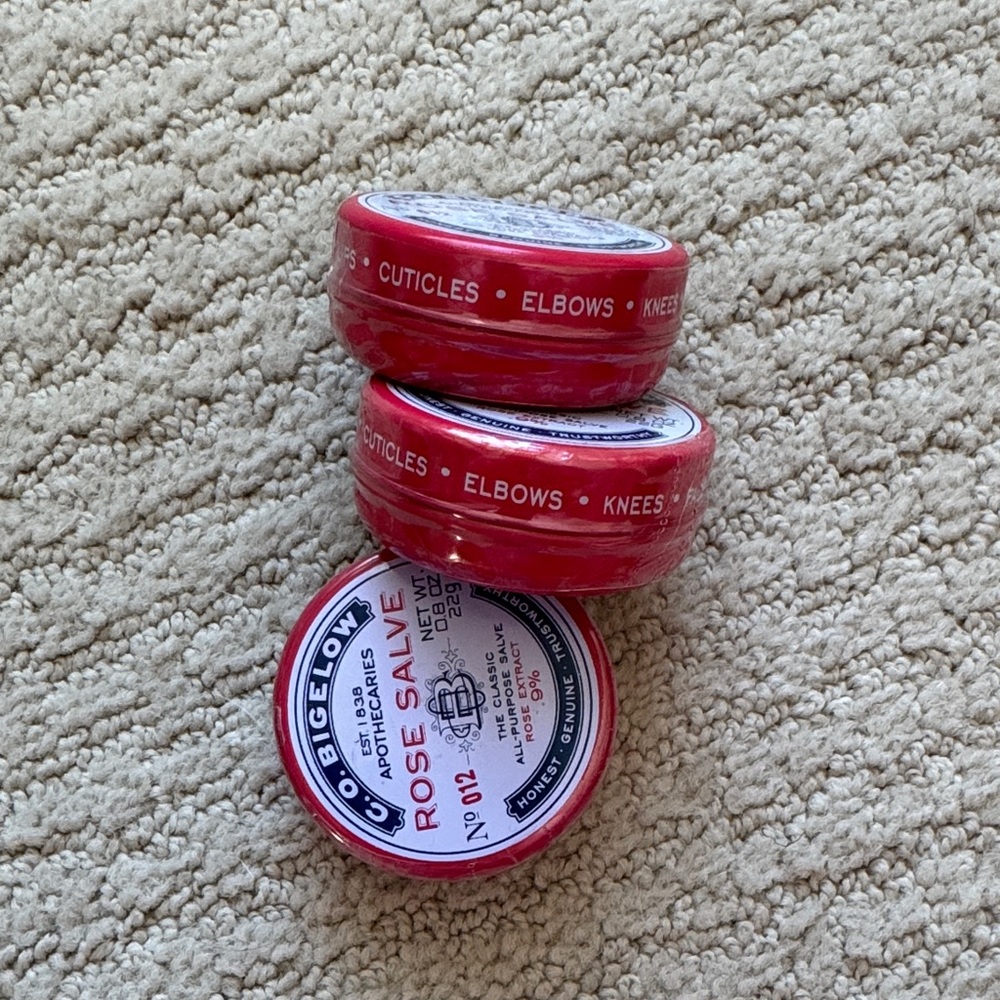 C.O. Bigelow Rose Salve Lip Balm - Red Lot of 3 Sealed Unopened - Picture 4 of 4